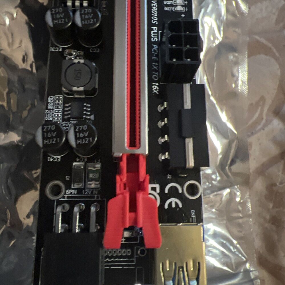 PCI-E 1x to 16x Powered USB3.0 GPU Riser Extender Adapter Card - Picture 15 of 16